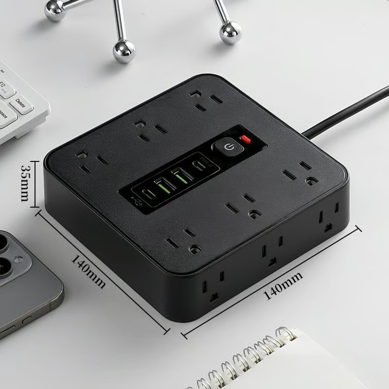 โก16-in-1 Power Strip with Switch & Surge Protection,ETL Listed Fireproof Power Strip